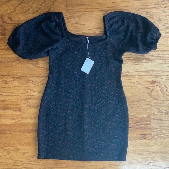 FREE PEOPLE NWT. Sunset Mini Dress in Black Combo. NWT. Size L - Picture 6 of 16